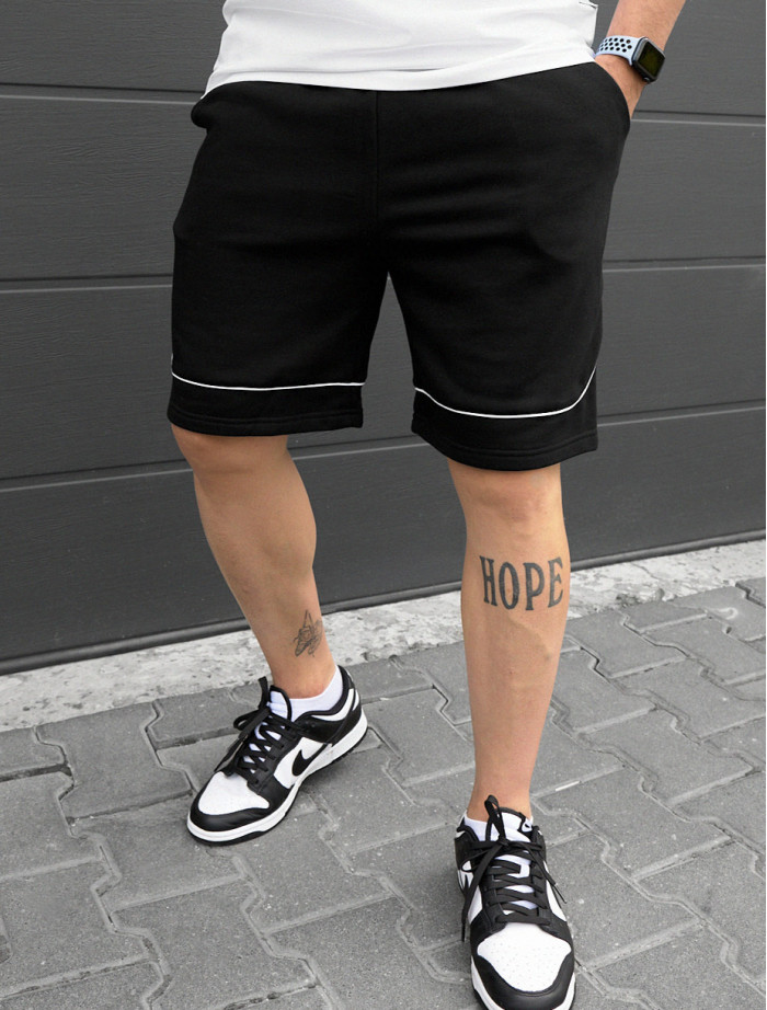 Pantaloni scurți tricotați Staff ry black