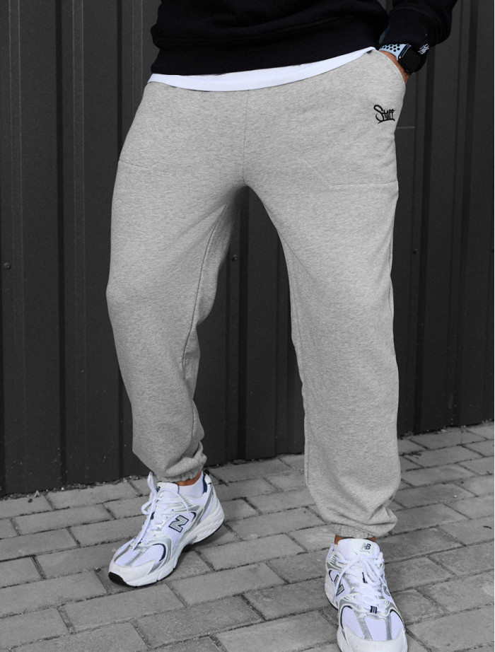 Pantaloni de trening Staff logo gray melange