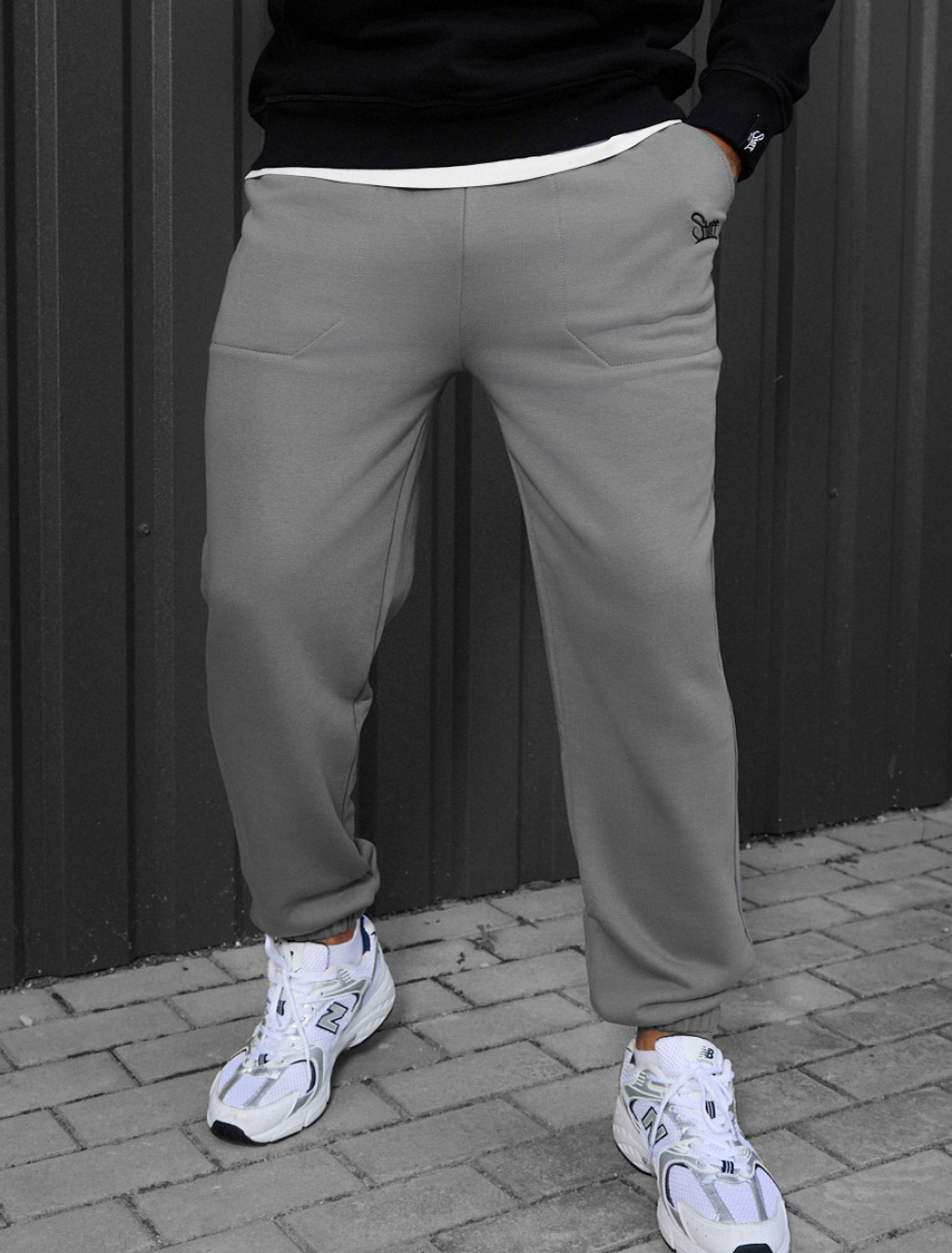 Pantaloni de trening Staff logo gray