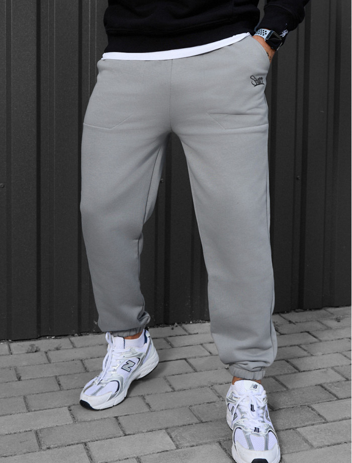 Pantaloni de trening Staff logo light gray