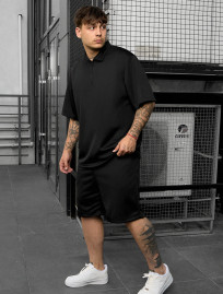 Set de vară tricou + pantaloni scurți Staff spo black oversize