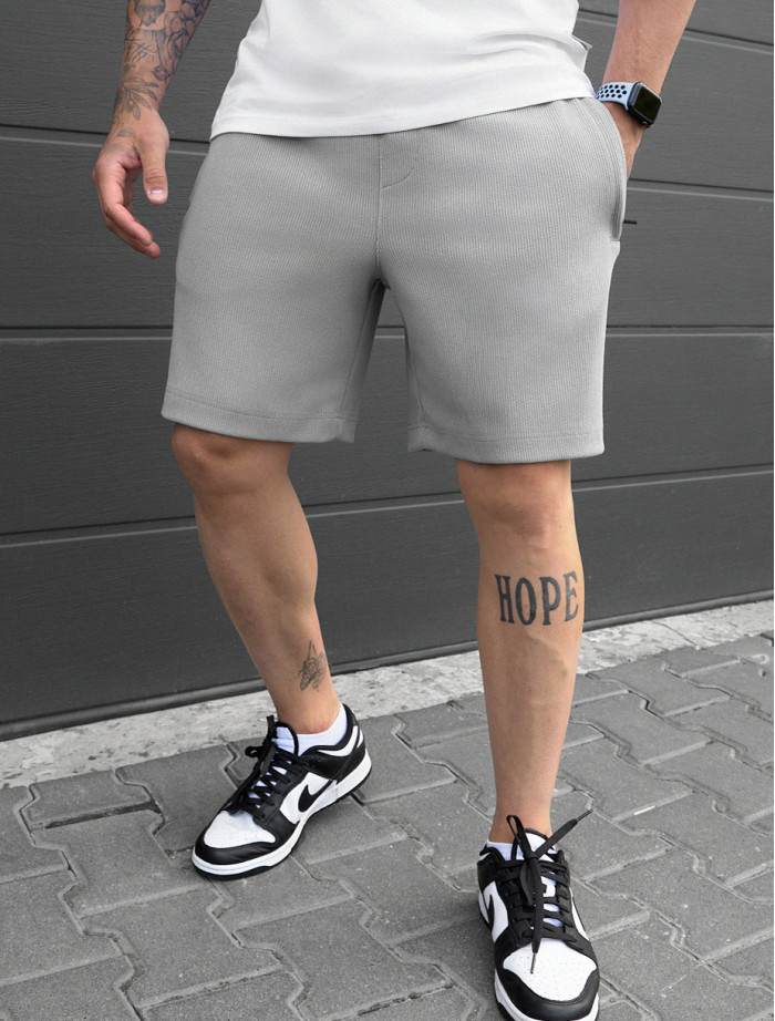 Pantaloni scurți tricotați Staff an light gray