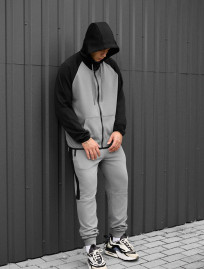 Costum de trening Staff evi gray & black2