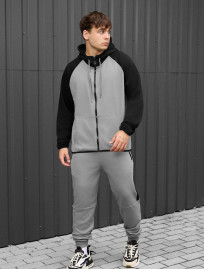 Costum de trening Staff evi gray & black2