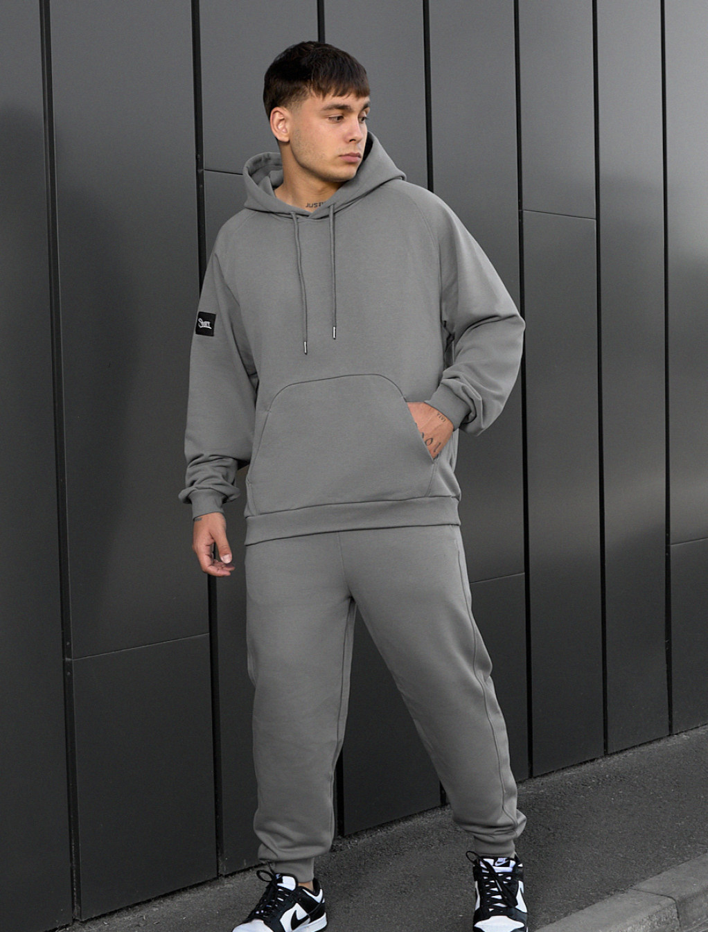 Costum de trening Staff es gray oversize