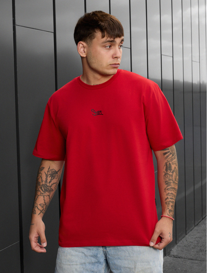 Tricou Staff red logo reflective