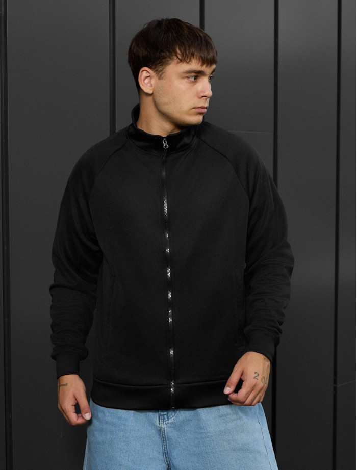 Bluză cu fermoar Staff all black