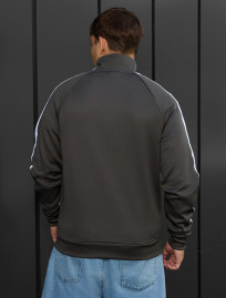  Bluză cu fermoar Staff logo stripes gray