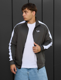  Bluză cu fermoar Staff logo stripes gray