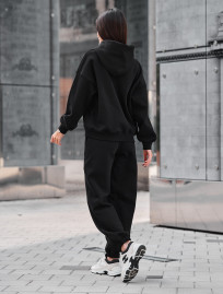 Costum de trening de damă Staff sem black oversize fleece