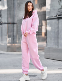 Costum  de trening de damă Staff lic pink oversize fleece