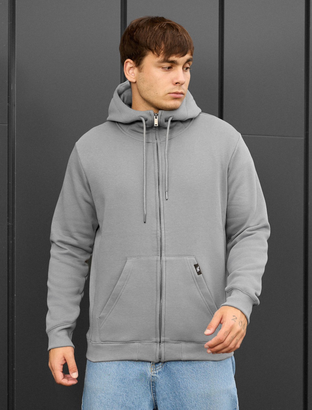 Hanorac Staff zip gray fleece