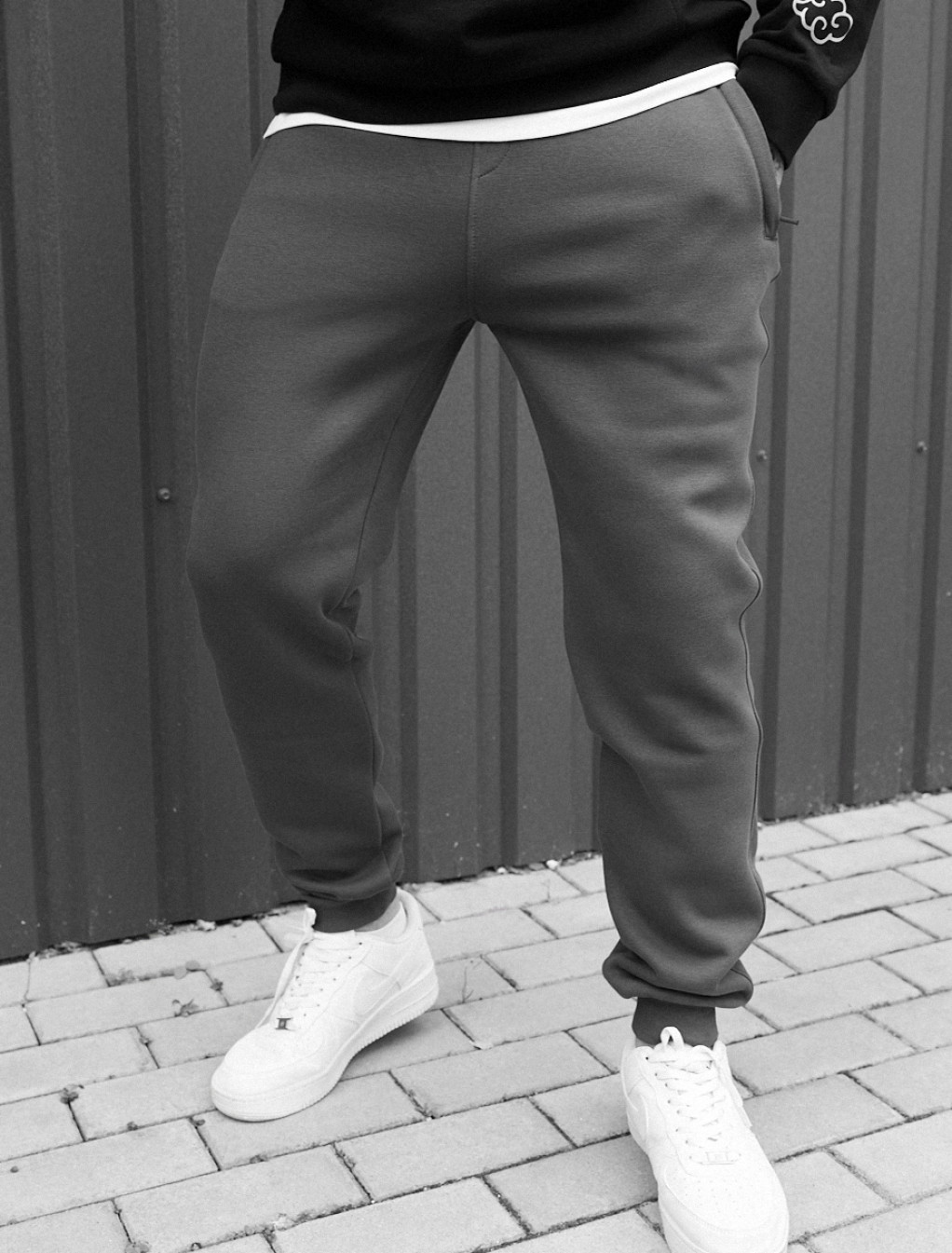 Pantaloni de trening Staff ho dark gray fleece
