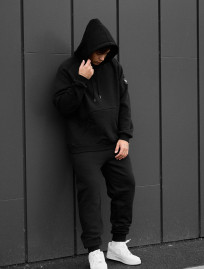 Costum de trening Staff es black oversize fleece