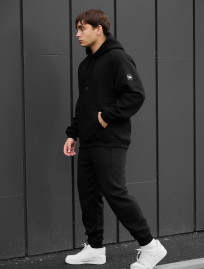 Costum de trening Staff es black oversize fleece