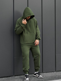 Costum de trening Staff es khaki oversize fleece