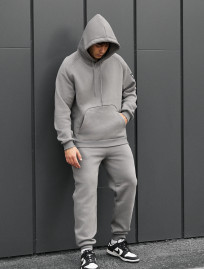 Costum de trening Staff es gray oversize fleece
