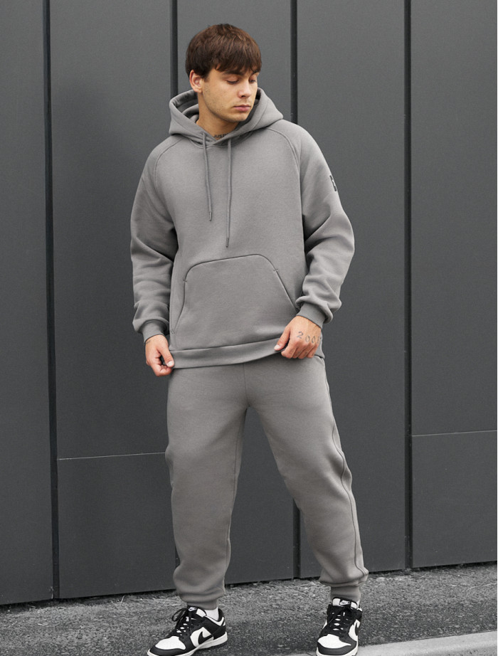 Costum de trening Staff es gray oversize fleece