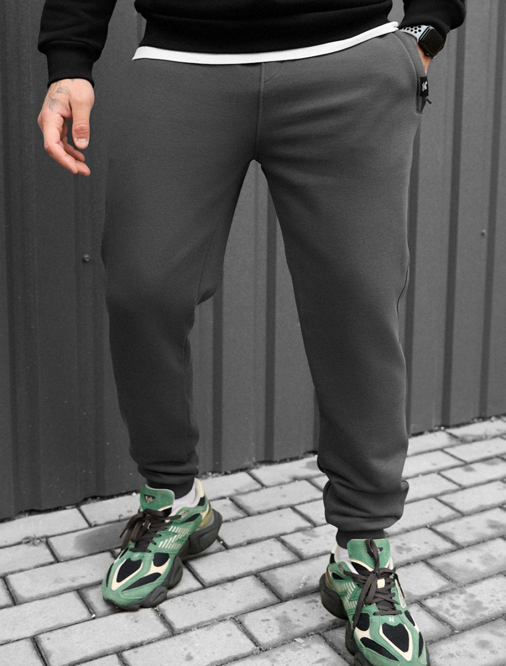 Pantaloni de trening Staff ho dark gray