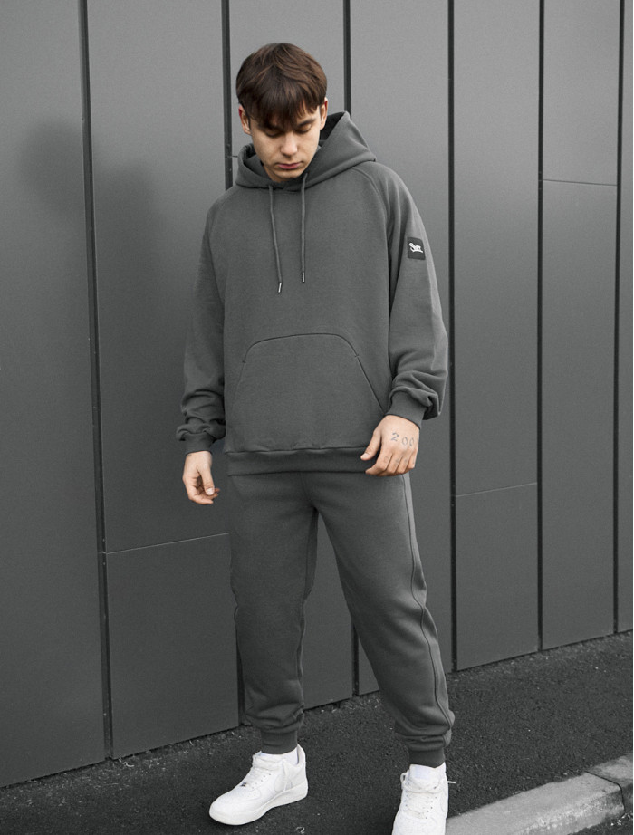 Costum de trening Staff es dark gray oversize