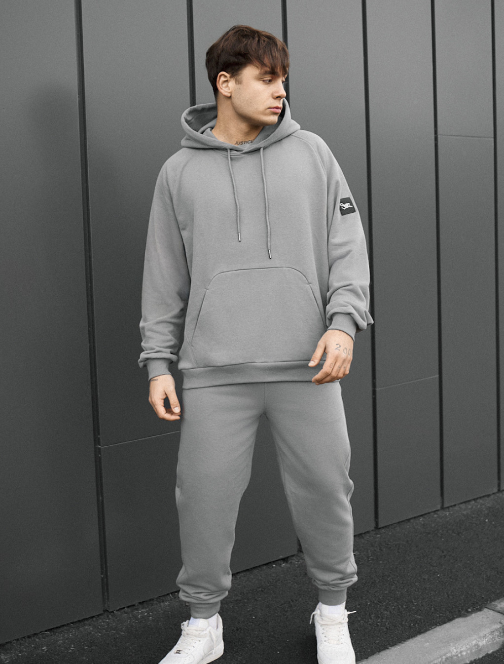 Costum de trening Staff es gray oversize