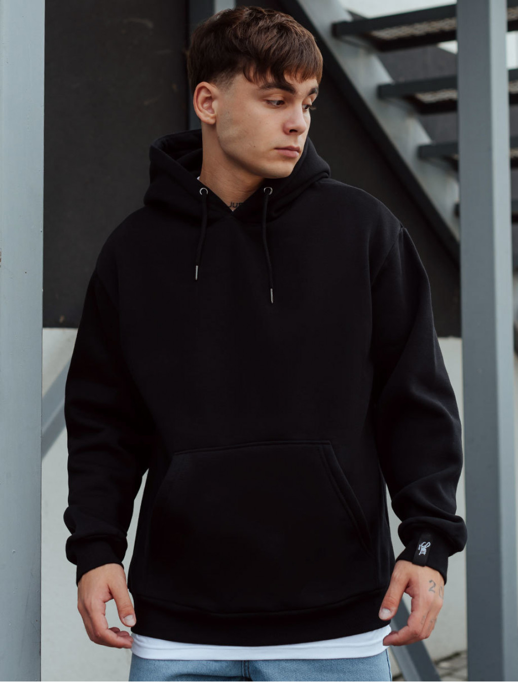 Hanorac Staff black basic oversize fleece
