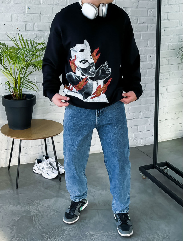 Bluză de trening Staff cat w oversize