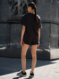 Set de vară de damă tricou + pantaloni scurți Staff es gray