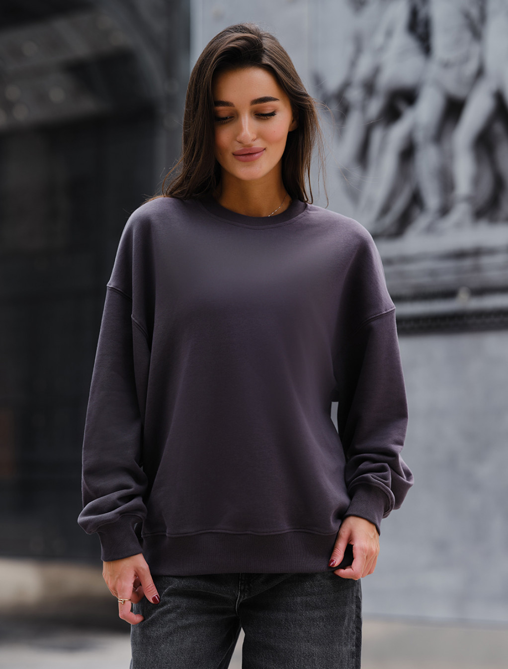 Bluză de trening de damă Staff s oversize dark gray