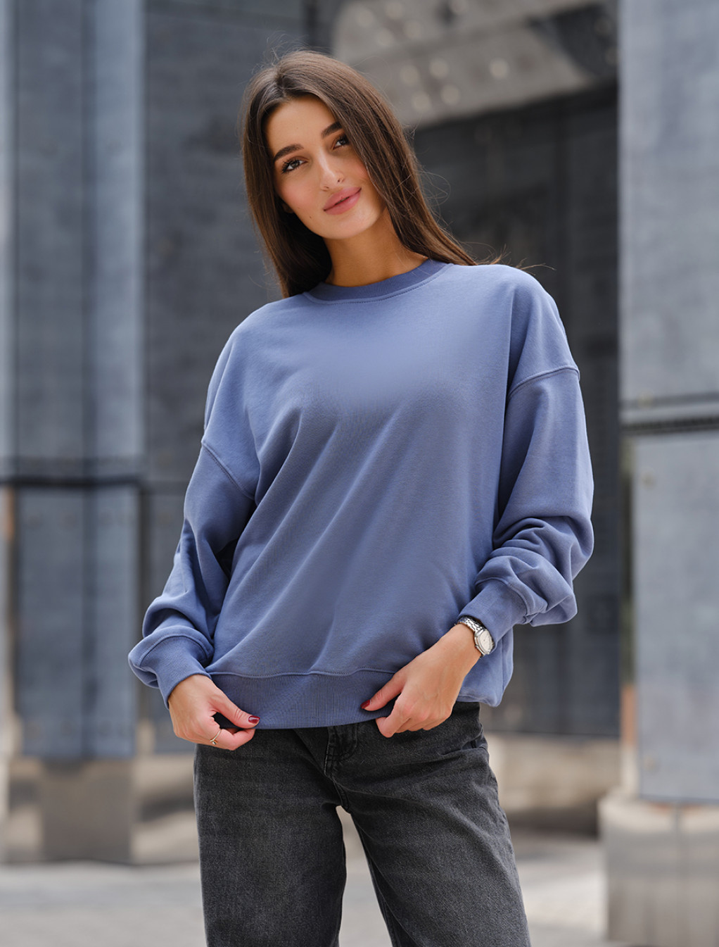 Bluză de trening de damă Staff s oversize blue