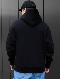 Hanorac Staff black logo oversize fleece