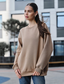 Bluză de trening de damă Staff fa beige oversize fleece