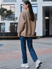 Bluză de trening de damă Staff fa beige oversize fleece