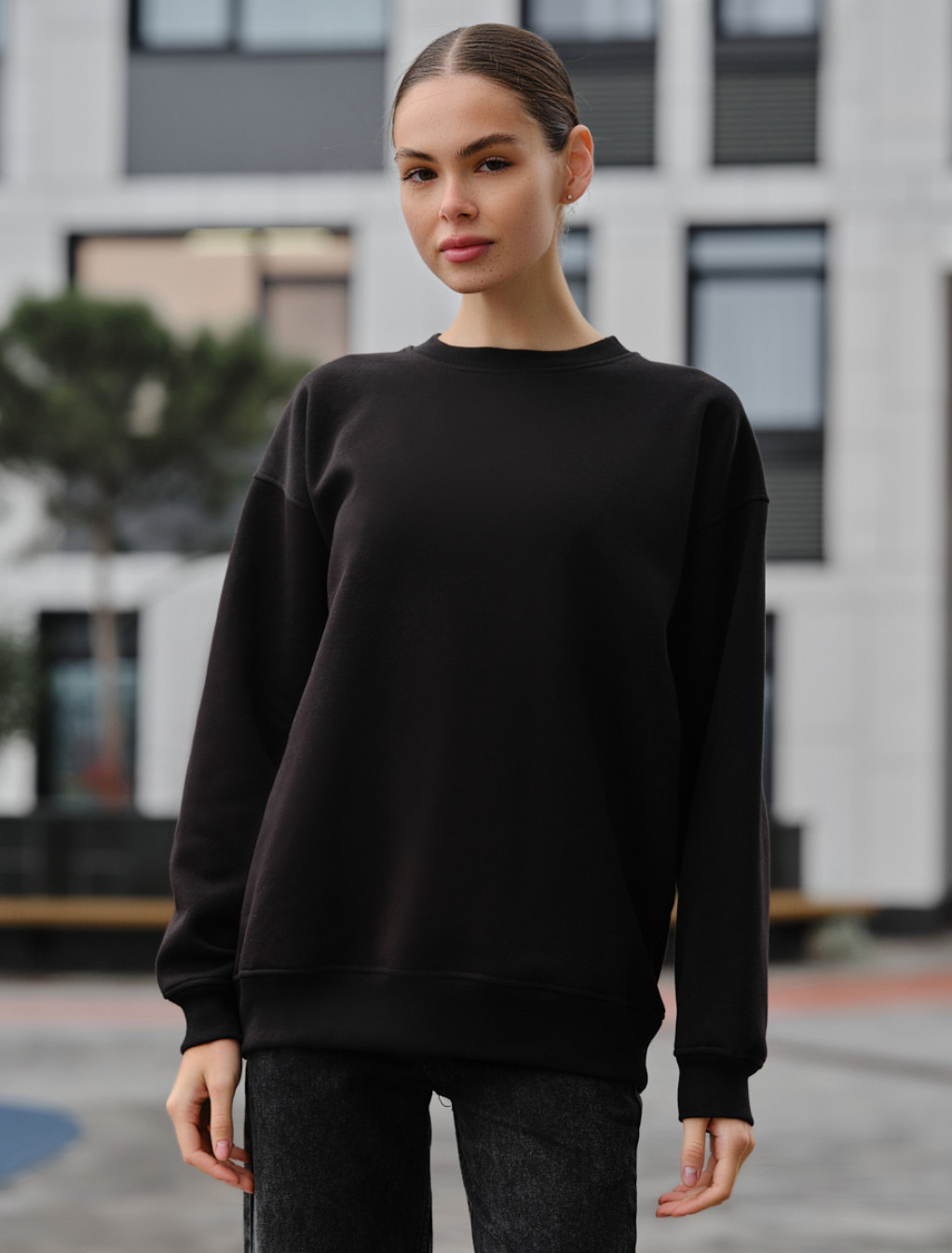 Bluză de trening de damă Staff fa black oversize fleece