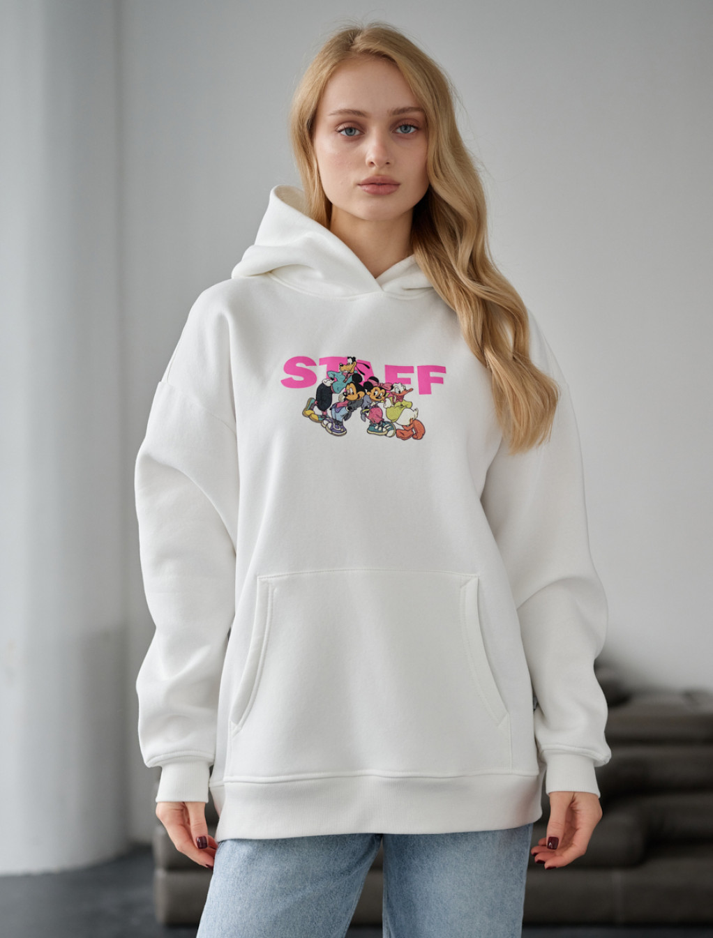 Hanorac de damă Staff cartoons oversize fleece