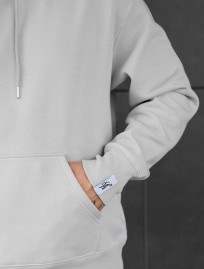 Hanorac Staff light gray basic oversize fleece