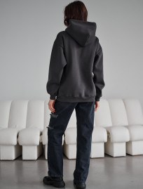 Hanorac de damă Staff dark gray logo oversize fleece