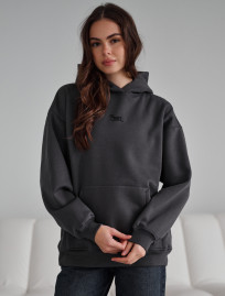 Hanorac de damă Staff dark gray logo oversize fleece