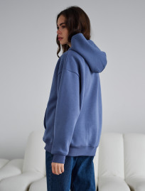 Hanorac de damă Staff blue oversize fleece
