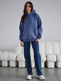 Hanorac de damă Staff blue oversize fleece