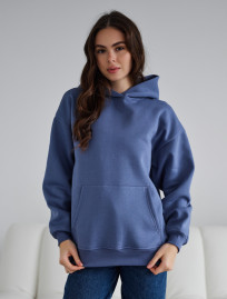 Hanorac de damă Staff blue oversize fleece