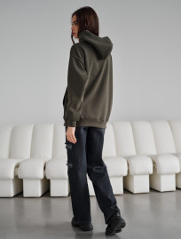 Hanorac de damă Staff khaki oversize fleece