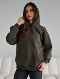 Hanorac de damă Staff khaki oversize fleece