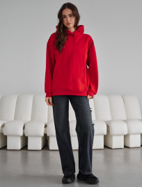 Hanorac de damă Staff red oversize fleece