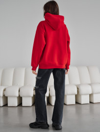 Hanorac de damă Staff red oversize fleece