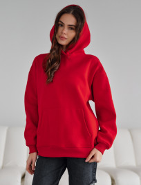 Hanorac de damă Staff red oversize fleece