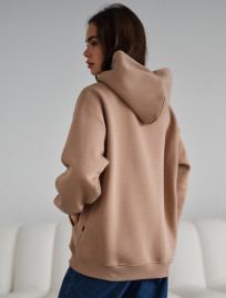 Hanorac de damă Staff beige oversize fleece