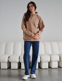 Hanorac de damă Staff beige oversize fleece