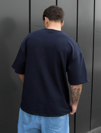 Tricou Staff navy oversize premium