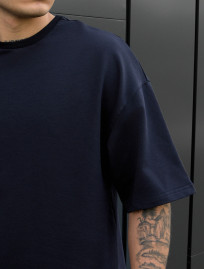 Tricou Staff navy oversize premium